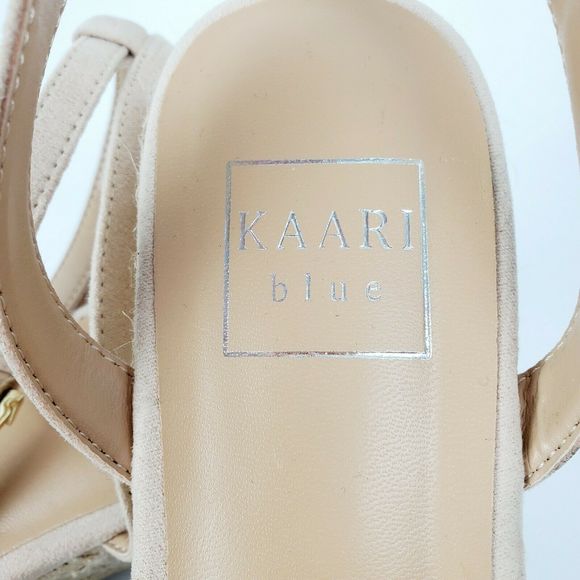 Kaari Blue Embellished Beige Espadrilles 8.5M EUC - Picture 5 of 6
